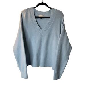 Universal Thread Sweater Womens Size XL Blue V-Neck Long Sleeve Soft Pullover